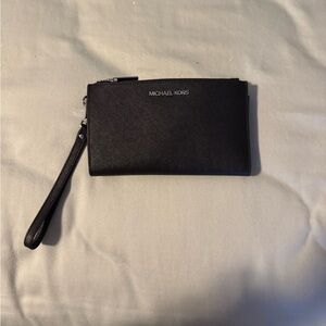 NWT DEFECT Michael Kors Black Wristlet